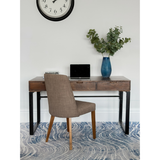 Shikhar Blue Modern Distressed Washable Rug - Rugs Fab Habitat