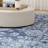 Megan Blue Machine Washable Area Rug - Rugs Fab Habitat
