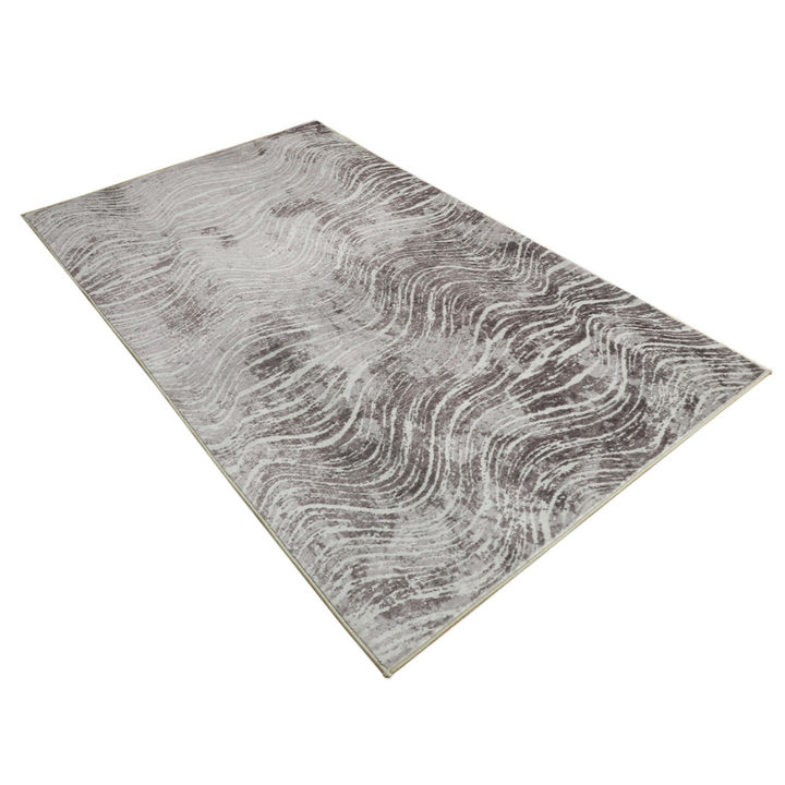 Shikhar Beige Modern Distressed Machine Washable Area Rug - Rugs Fab Habitat