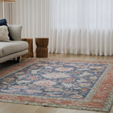 Vama Blue Machine Washable Area Rug - Rugs Fab Habitat