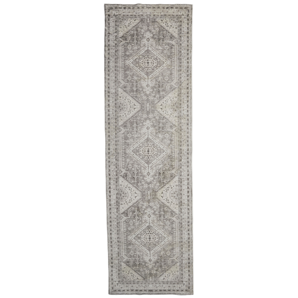 Lagos Machine Washable Grey Hall Runner Rug - Runners Rugs Fab Habitat