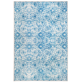 Mozaic Tiles Blue Designer Non Slip Hall Runners Rug - Runners Rugs Fab Habitat