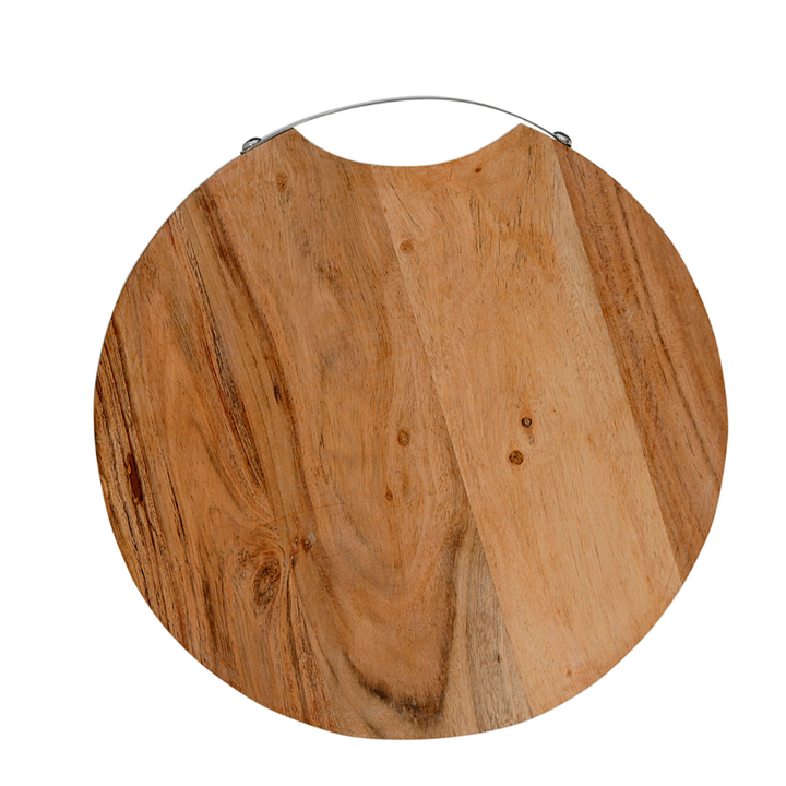 Amla Acacia Wood 36x36 cm Round Serving Board - Serving Boards Fab Habitat