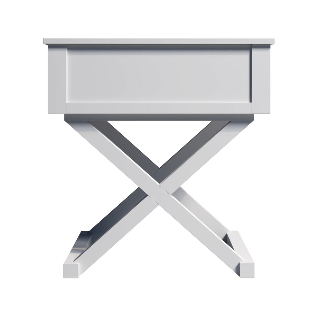 Hakone White Bedside Table with 1 Drawer - Side Tables Fab Habitat