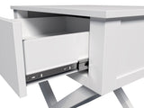 Hakone White Bedside Table with 1 Drawer - Side Tables Fab Habitat