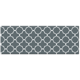 Renaissance Black & Grey Soft Padded Trellis Kitchen Mat - Soft Padded Kitchen Mats Fab Habitat