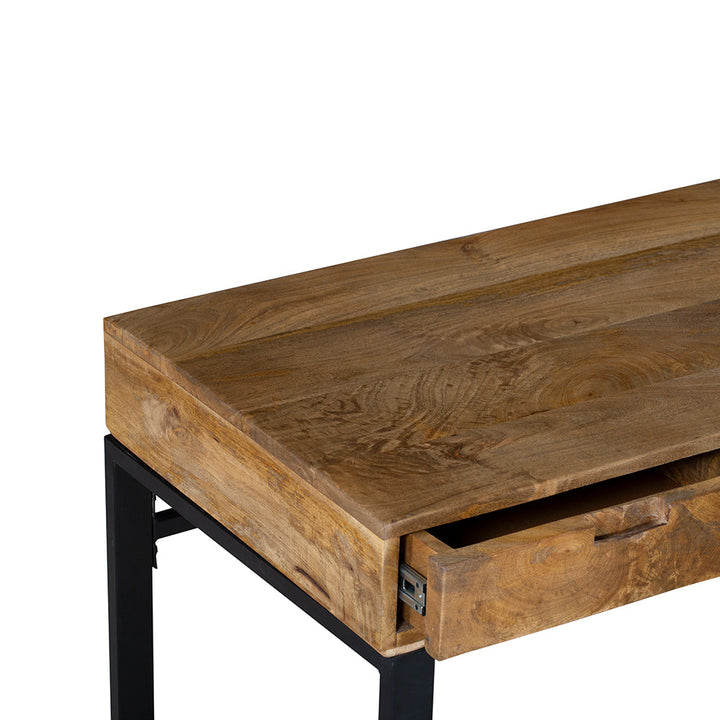 Venus Natural Wood Modern Design 3 Drawer Study Desk for Home & Office - Study Desks Fab Habitat