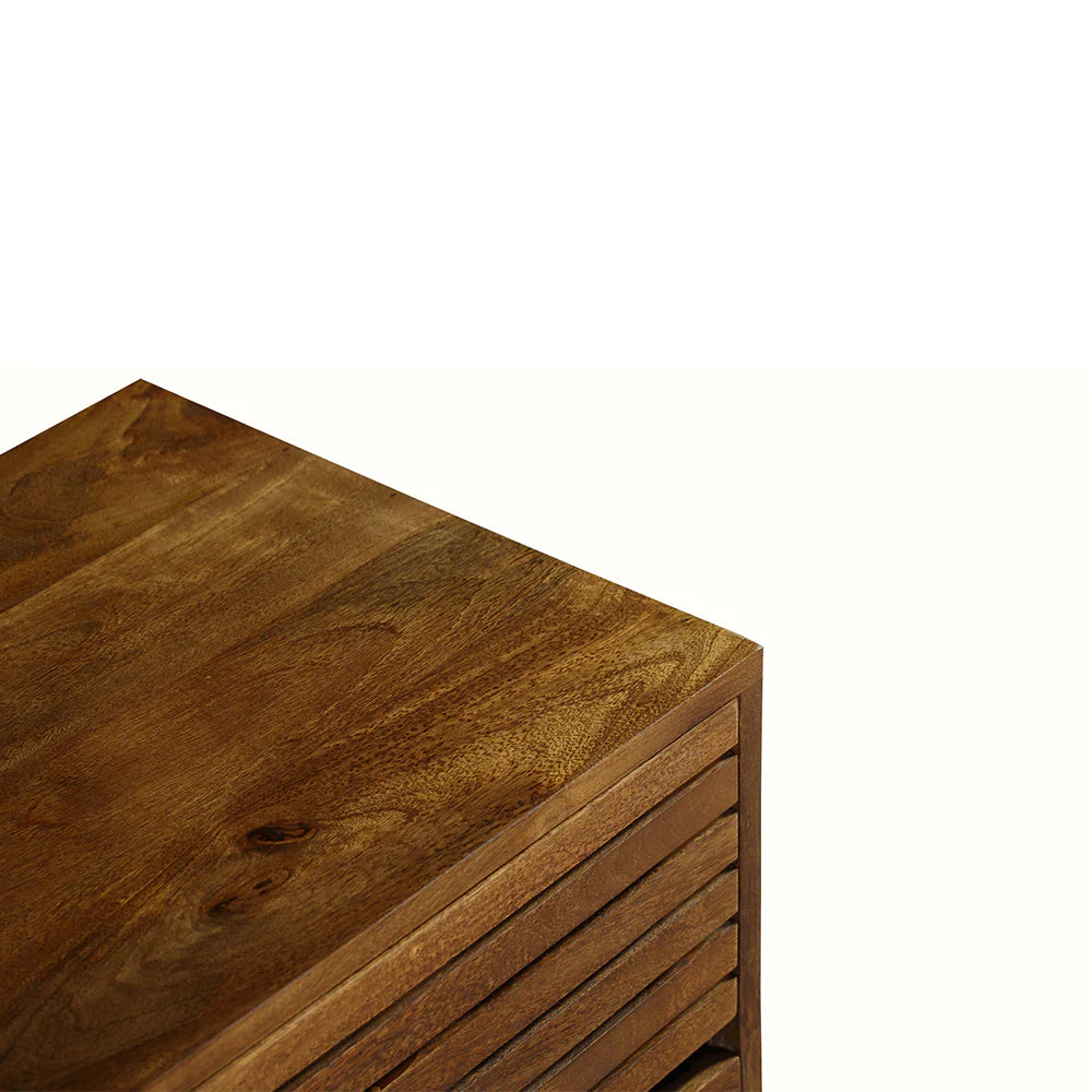 Leo Solid Wood Modern 2 Drawer Bedside Table - Fab Habitat , Side Tables, 