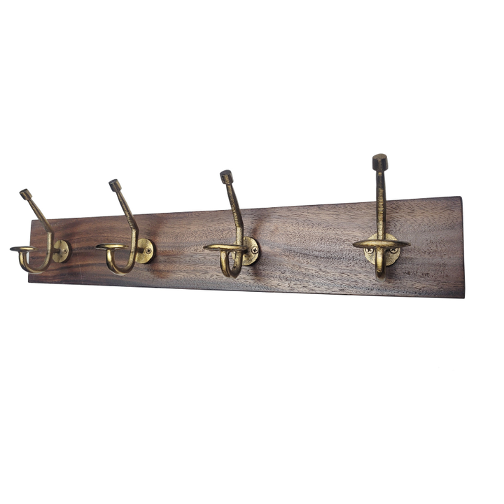 Columba 60 cm Wood And Metal Wall Hook - Wall Hooks Fab Habitat