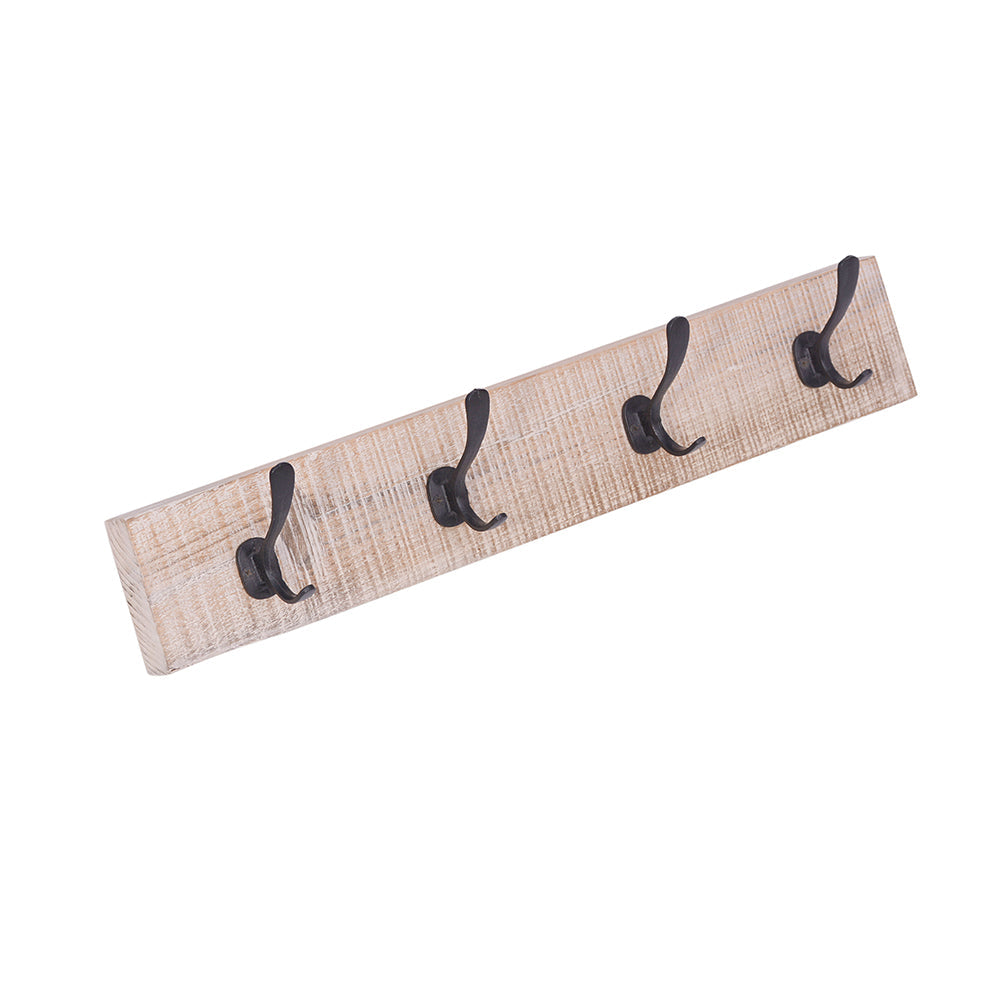 Hercules 60cm Wood and Metal Wall Hook - Wall Hooks Fab Habitat