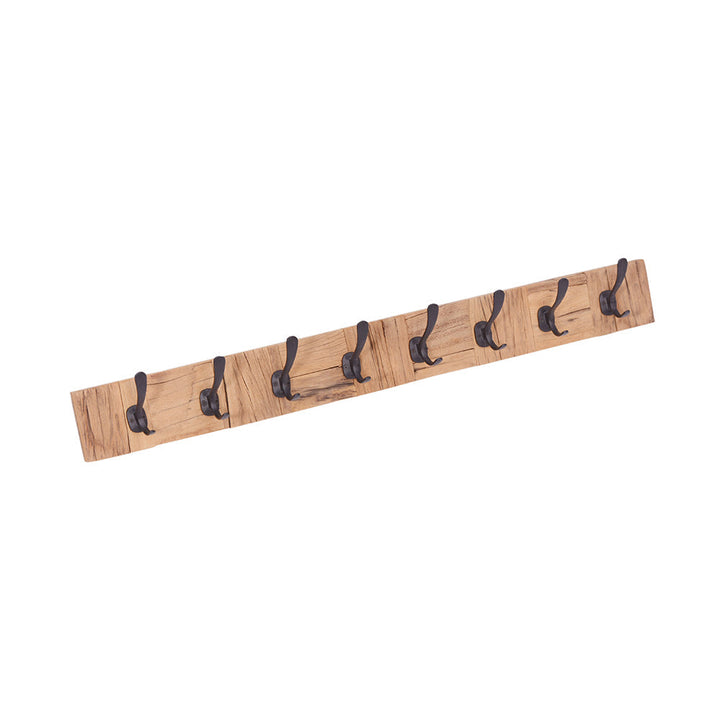Ara 90cm Wood and Metal Wall Hook - Wall Hooks Fab Habitat