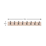 Hercules 90cm Wood And Metal Wall Hook - Wall Hooks Fab Habitat