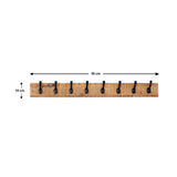 Ursa 90cm Wood And Metal Wall Hook - Wall Hooks Fab Habitat