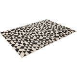Yuma Black And Cream Machine Made Large Modern Rugs - Fab Habitat , Outdoor Rugs, 